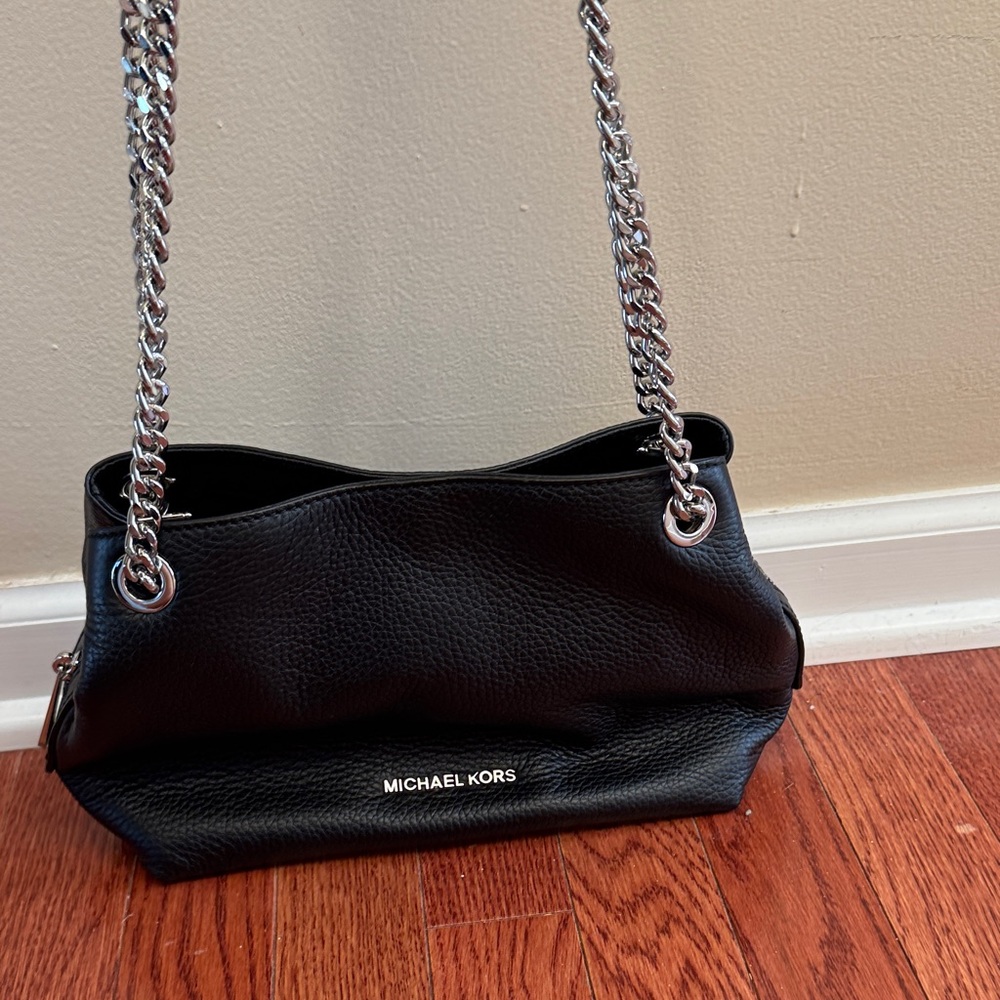 Michael Kors Black Shoulder Bag with Chain Straps
